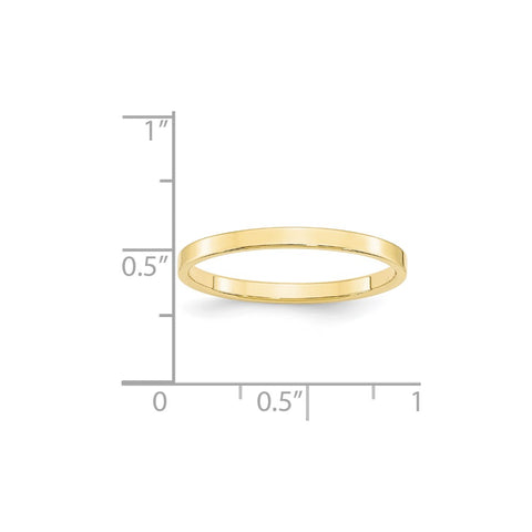 10KY 2mm LTW Flat Band Size 4-1FLL020-4-WBC