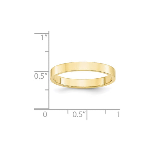 10KY 3mm LTW Flat Band Size 4-1FLL030-4-WBC