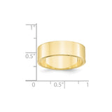 10KY 7mm LTW Flat Band Size 4-1FLL070-4-WBC