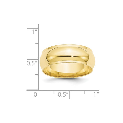 10KY 8mm Half Round with Edge Band Size 4-1HRE080-4-WBC