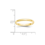 10KY 2.5mm LTW Half Round Band Size 4-1HRL025-4-WBC