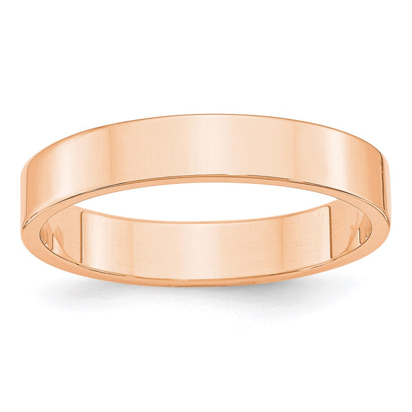 10k Rose Gold 4mm LTW Flat Band Size 4-1RFLL040-4-WBC