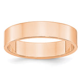 10k Rose Gold 5mm LTW Flat Band Size 4-1RFLL050-4-WBC