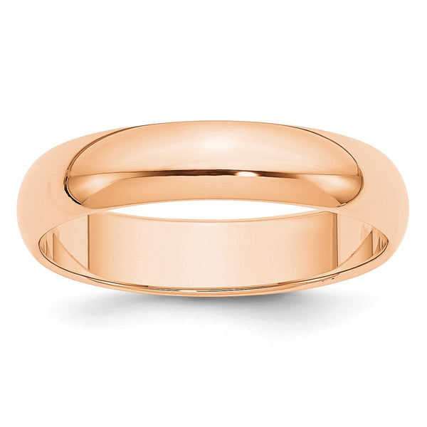 10k Rose Gold 5mm Half Round Band Size 4-1RHR050-4-WBC