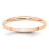 10k Rose Gold 2mm LTW Half Round Band Size 4-1RHRL020-4-WBC