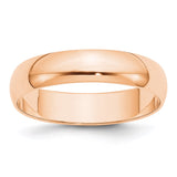 10k Rose Gold 5mm LTW Half Round Band Size 4-1RHRL050-4-WBC