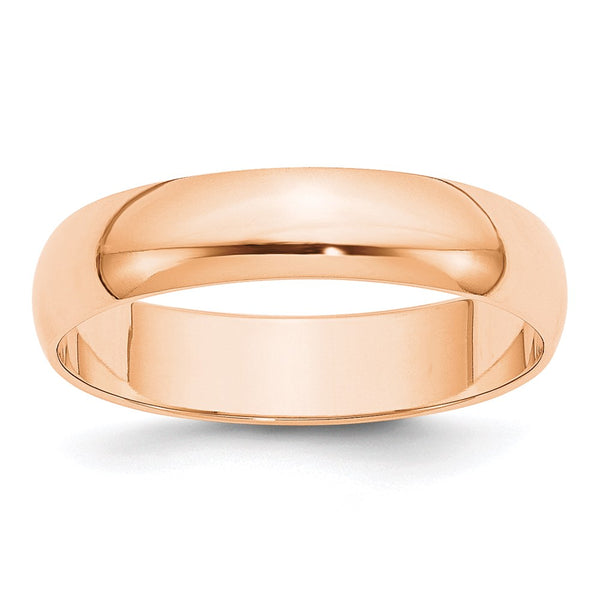 10k Rose Gold 5mm LTW Half Round Band Size 4-1RHRL050-4-WBC