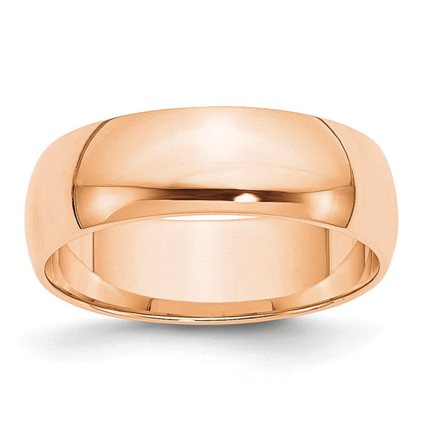 10k Rose Gold 6mm LTW Half Round Band Size 4-1RHRL060-4-WBC