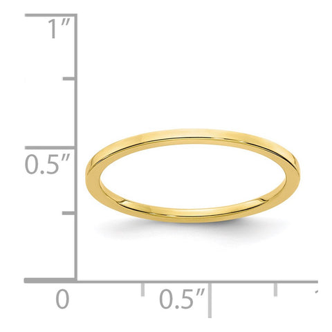 10K Gold 1.2mm Flat Stackable Band-1STK16-120Y-4-WBC