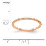 10K Rose Gold 1.2mm Bead Stackable Band-1STK18-120R-4.5-WBC