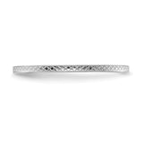 10K White Gold 1.2mm Criss-Cross Pattern Stackable Band-1STK20-120W-4-WBC