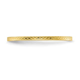 10K Gold 1.2mm Criss-Cross Pattern Stackable Band-1STK20-120Y-4-WBC