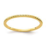 10K Gold 1.2mm Twisted Wire Pattern Stackable Band-1STK22-120Y-4-WBC