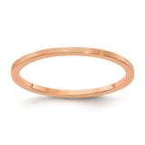 10K Rose Gold 1.2mm Flat Satin Stackable Band-1STK23-120R-4.5-WBC