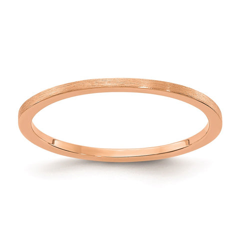 10K Rose Gold 1.2mm Flat Satin Stackable Band-1STK23-120R-4.5-WBC