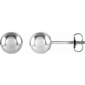 14K White 6 mm Ball Stud Earrings-23932:60016:P-ST-WBC