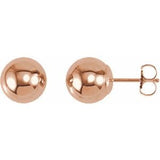 14K Rose 8 mm Ball Earrings-20865:1023:P-ST-WBC