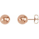 14K Rose 7 mm Ball Earrings-20865:1022:P-ST-WBC