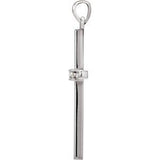 Platinum 30.4x16.3 mm .03 CT Diamond Cross Pendant-R42326:117:P-ST-WBC