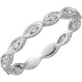 Platinum 1/8 CTW Diamond Anniversary Band Size 5-69817:132:P-ST-WBC