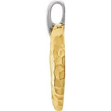 14K Two-Tone 25.3x20.84 mm Hammered Heart Pendant-86114:1000:P-ST-WBC