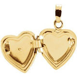 14K Yellow .005 CT Diamond Heart Shaped Locket-21834:240992:P-ST-WBC