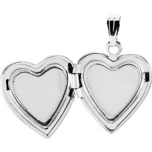 Sterling Silver .01 CTW Diamond Heart Locket-21966:241006:P-ST-WBC