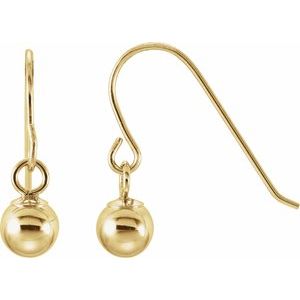 14K Yellow 4 mm Ball Earrings-192028:10050:P-ST-WBC