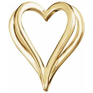 14K Yellow Shadow Heart Slide Pendant-83001:304126:P-ST-WBC