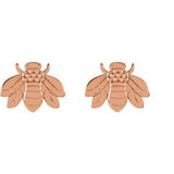 14K Rose Bumblebee Earrings-28608:1003:P-ST-WBC