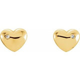 14K Yellow .02 CTW Diamond Heart Earrings-86192:6004:P-ST-WBC