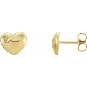 14K Yellow .02 CTW Diamond Heart Earrings-86192:6004:P-ST-WBC