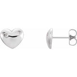 Sterling Silver .02 CTW Diamond Heart Earrings-86192:6008:P-ST-WBC
