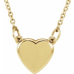 14K Yellow Heart 18" Necklace-85930:100:P-ST-WBC