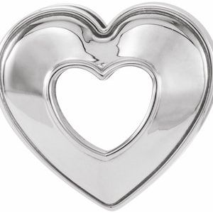 Continuum Sterling Silver 14x14 mm Heart Slide Pendant-86097:104:P-ST-WBC