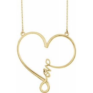 14K Yellow 34x33 mm Infinity-Inspired Love Heart 18" Necklace-85507:104:P-ST-WBC