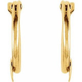 14K Yellow Hinged Hoop Earrings with Heart-19102:600010:P-ST-WBC