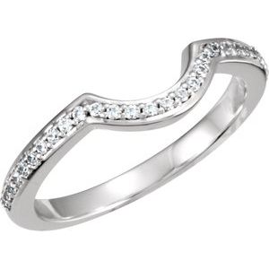 14K White 1/6 CTW Diamond Band for 4.1 mm Round Engagement Ring-67711:116:P-ST-WBC
