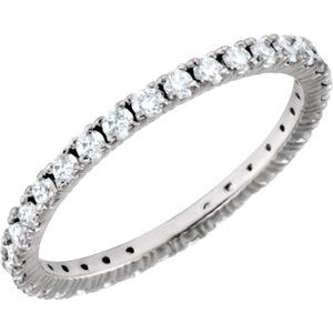 Platinum 5/8 CTW Diamond Eternity Band Size 5-122026:6034:P-ST-WBC