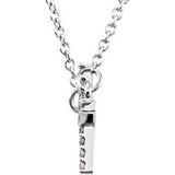 Platinum 1/10 CTW Diamond Sideways Cross 16-18" Necklace-R42323:60009:P-ST-WBC