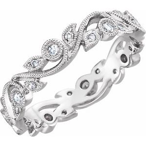 14K White 1/4 CTW Diamond Eternity Band Size 9-69816:6028:P-ST-WBC