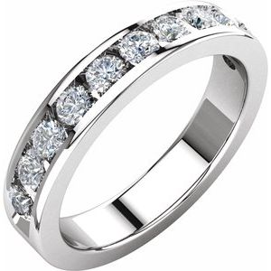 Platinum 3/4 CTW Diamond Anniversary Band Size 5      -62858:277743:P-ST-WBC