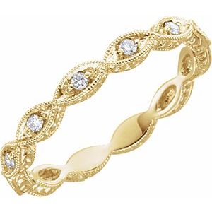 14K Yellow 1/8 CTW Diamond Anniversary Band Size 6-69817:135:P-ST-WBC