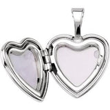 Sterling Silver "Mi Bautizo" Heart Locket-190053:501:P-ST-WBC