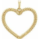 14K Yellow Rope Heart Pendant-86204:101:P-ST-WBC