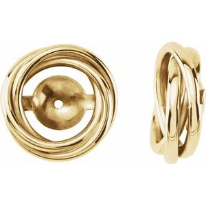 14K Yellow 6.7 mm ID Earring Jackets-20272:9010:P-ST-WBC