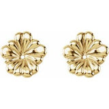 14K Yellow Floral-Inspired Earring Jackets-20273:9017:P-ST-WBC