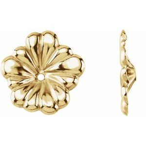 14K Yellow Floral-Inspired Earring Jackets-20273:9017:P-ST-WBC