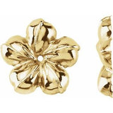 14K Yellow Floral-Inspired Earring Jackets-20274:9018:P-ST-WBC