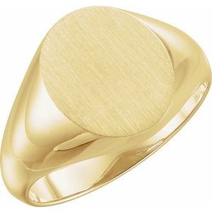 10K Yellow 14x12 mm Oval Signet Ring-9600:123817:P-ST-WBC